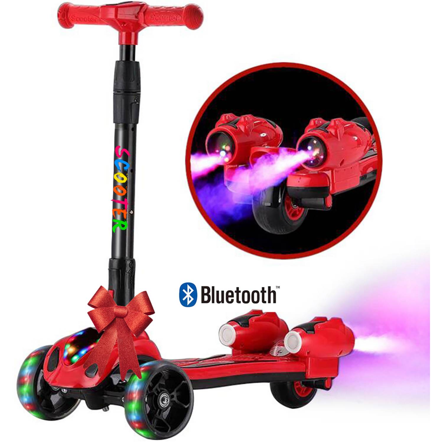 Patineta Monopatín Niños Vapor Luces Sonido Scooter Bluetoot - Vittrip Shop