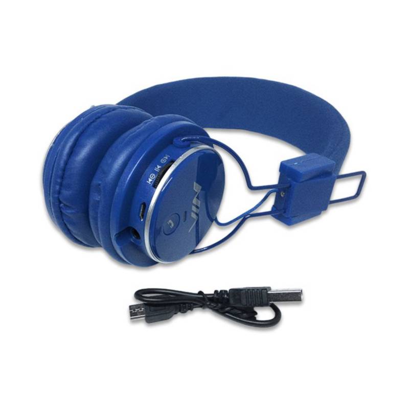 Diadema bluetooth aud fonos nia q8 recargable azul NIA