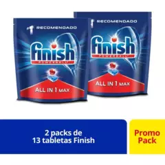 FINISH - Finish Detergente Lavavajillas X 2 Und - Unidad A $125