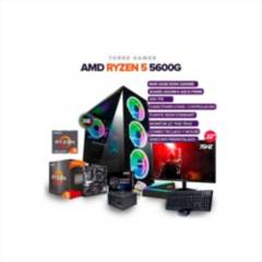 AMD - TORRE GAMER RYZEN 5 5600G /32GB RAM /1TB SSD /BOARD A520M-K MONITOR 22" FHD
