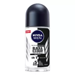 NIVEA - Desodorante Antimanchas Nivea Men Black & White Invisible Power Roll on 50 ml