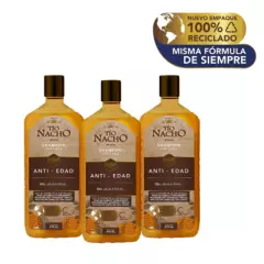 TIO NACHO - Tio Nacho Shampoo Nutricion Brillo Jalea Real Capilar Antiedad 415 ML X 3 Unidades