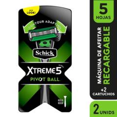 SCHICK - Schick Xtreme5 Pivot Ball Maquina de Afeitar Recargable