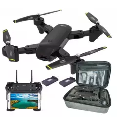 GENERICO - Drone Plegable Doble Camara Wifi Hd Bateria Estuche Dm107s