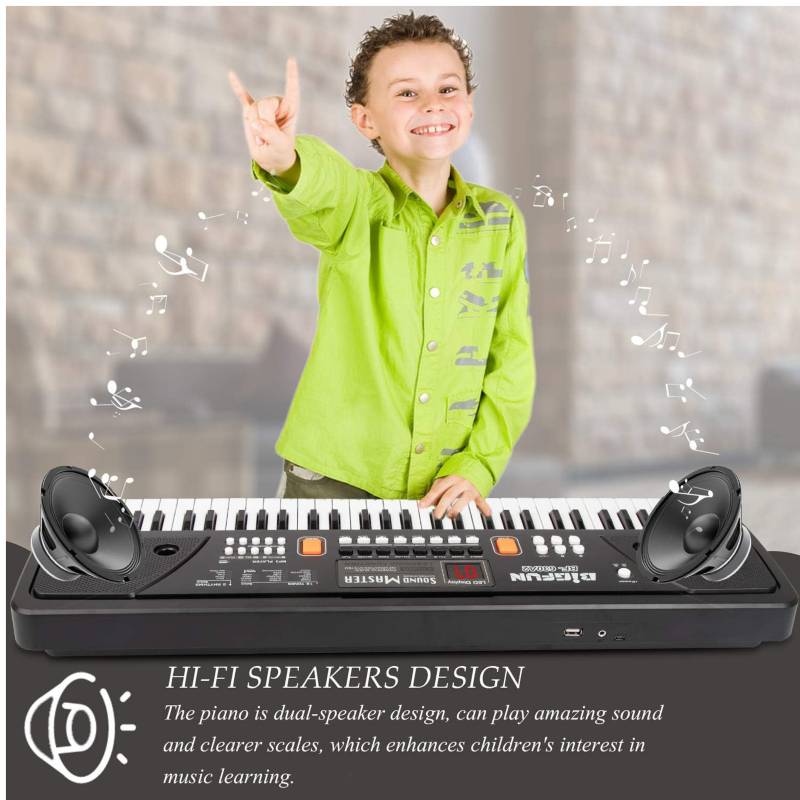 Teclado Musical 61 Teclas Bigfun Profissional Infantil