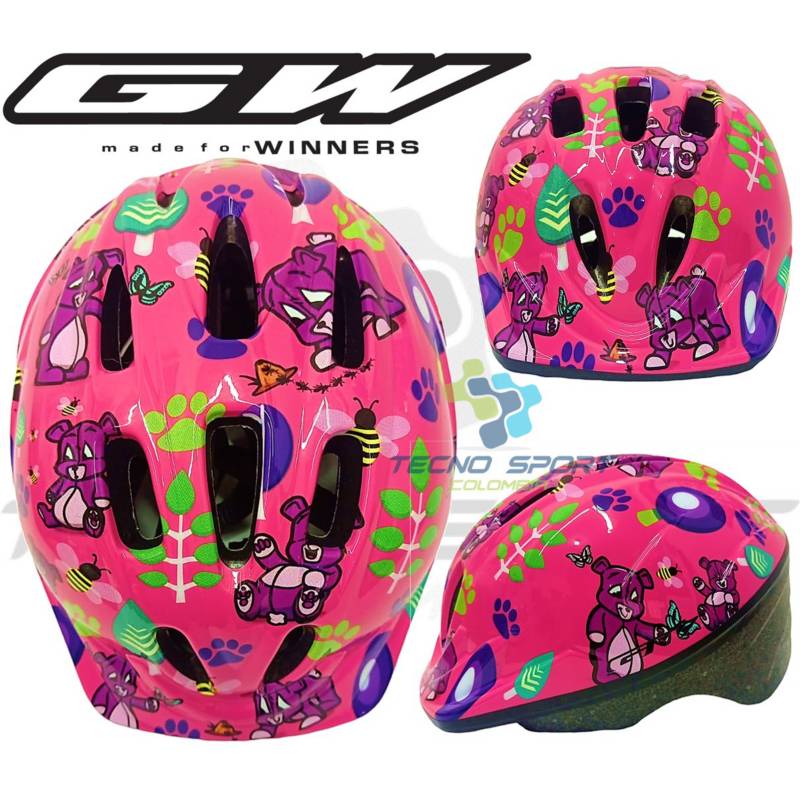 Casco Niña Guante Gel Bicicleta Patines Skate Monopatin GW