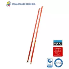ESCALERAS DE COLOMBIA - escalera sencilla en fibra de vidrio industrial 500cm.