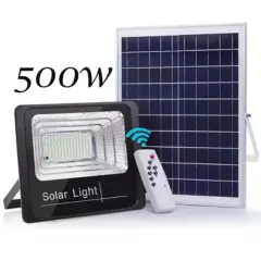 GENERICO - Reflector Solar 500w Lampara Led Panel Solar Control Remoto