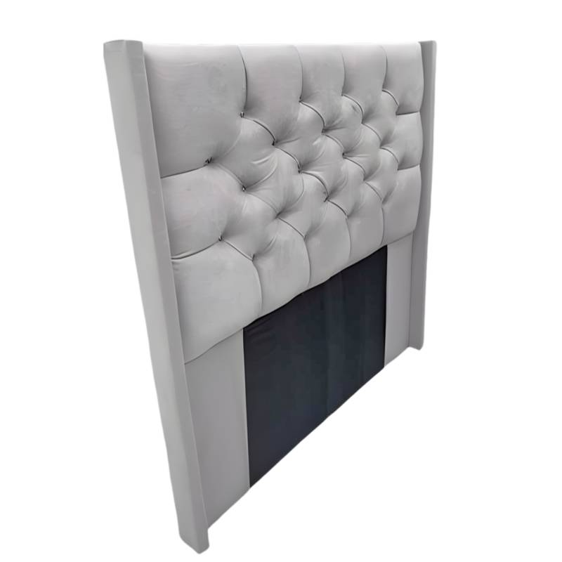 Cama Doble Athos Eurocuero Blanco, Perla