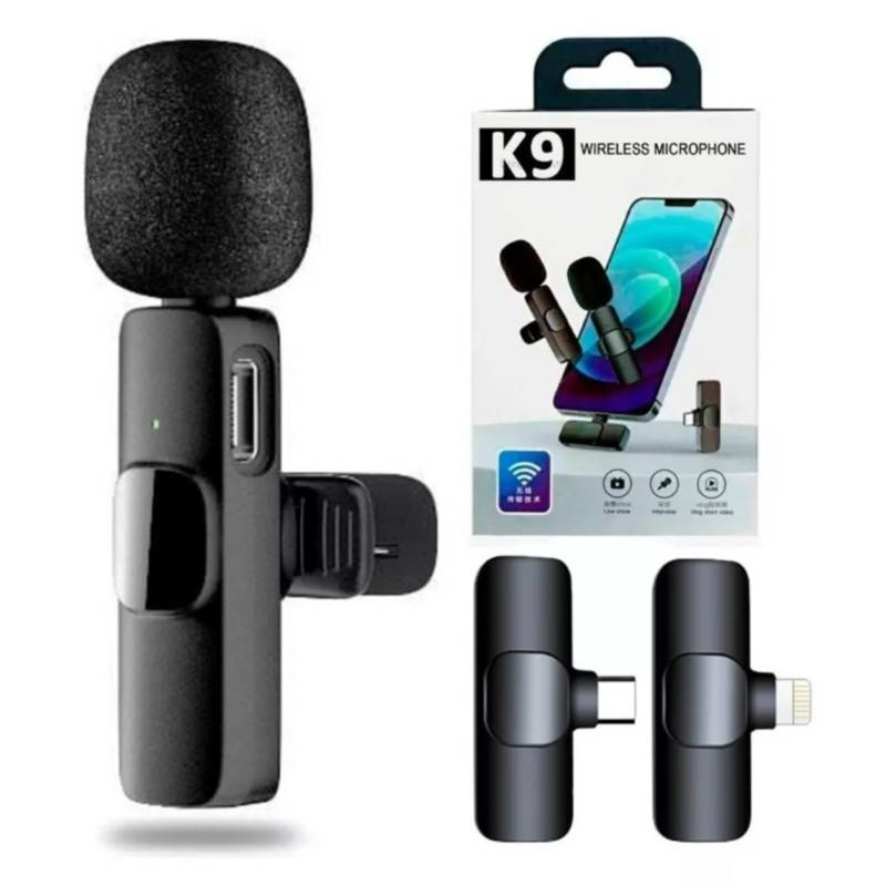 Microfono Inalambrico 2 personas para Celular Android Tipo-C K9-Dual 
