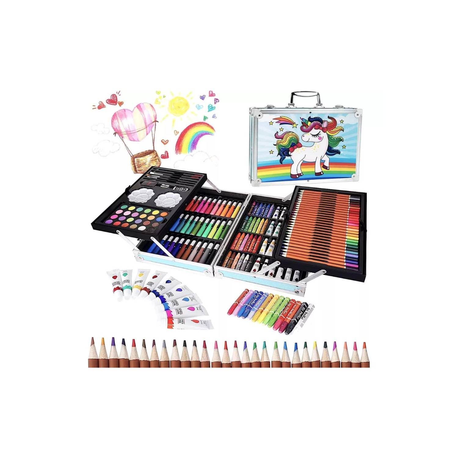 Set De Artes Profesional Para Niños Kit De Pintura 145 Pcs GENERICO