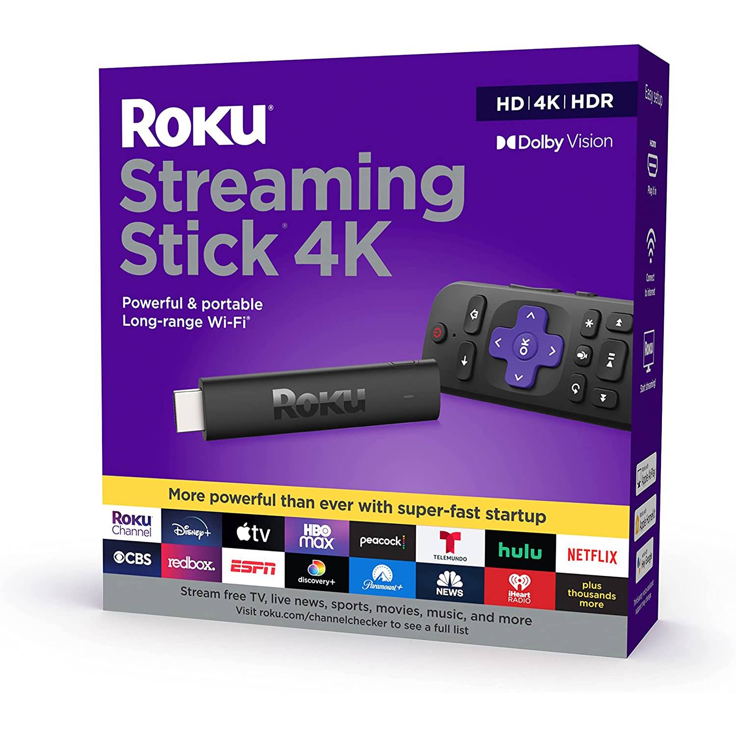Reproductor multimedia   Fire TV Stick 4K 2021, Mando voz Alexa, UHD  4K, HDMI, Negro