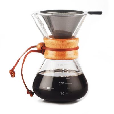 Cafetera De Goteo Vidrio 400ml Filtro Acero Chemex Silmar