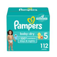 PAMPERS - Pampers Baby Dry pañales talla 5 112 unidades