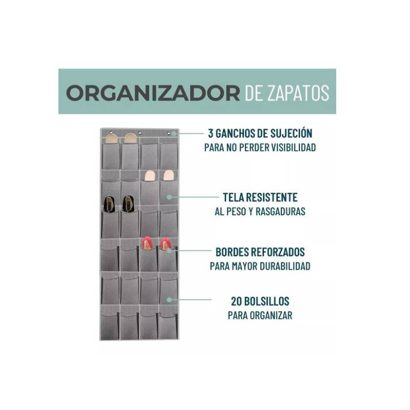 Zapatero Colgante Organizador Porta Zapatos 24pares Puerta
