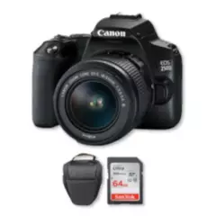 CANON - Canon 250D  SL3 4K con lente 18-55mm III  Memoria 64Gb  Bolso