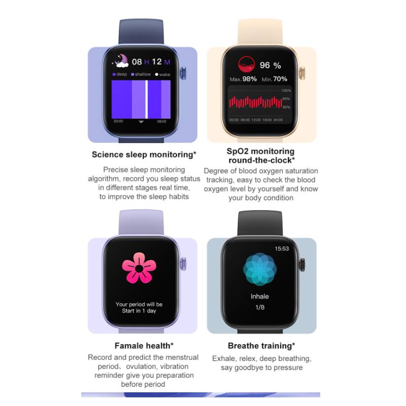 Smartwatch Mujer Hombre Reloj Inteligente Bt Llamadas Alexa Negro