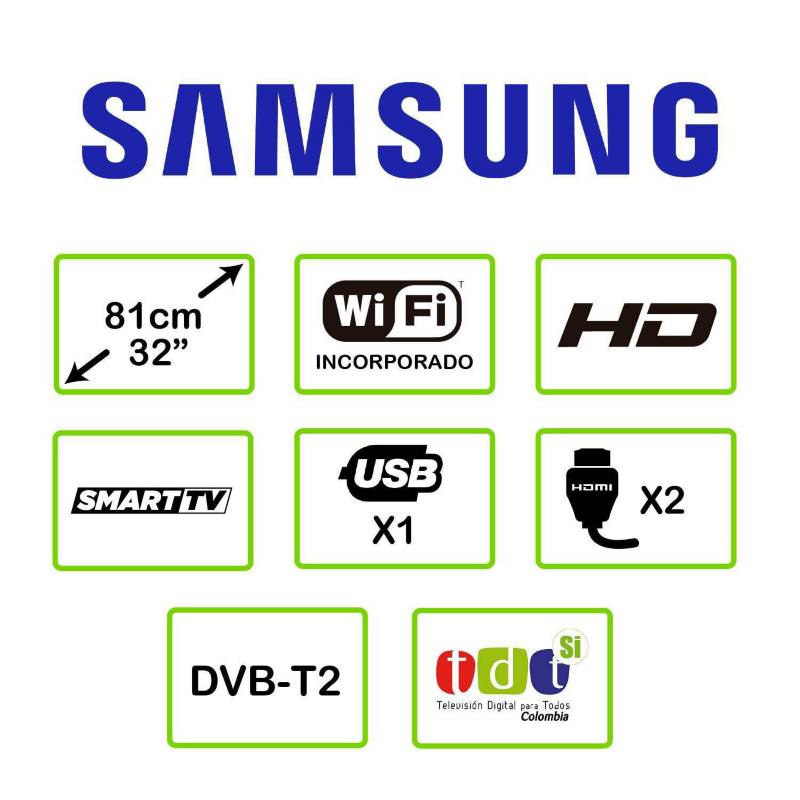 Televisor Samsung 32 Pulgadas Led Hd Smarttv Un32t4300