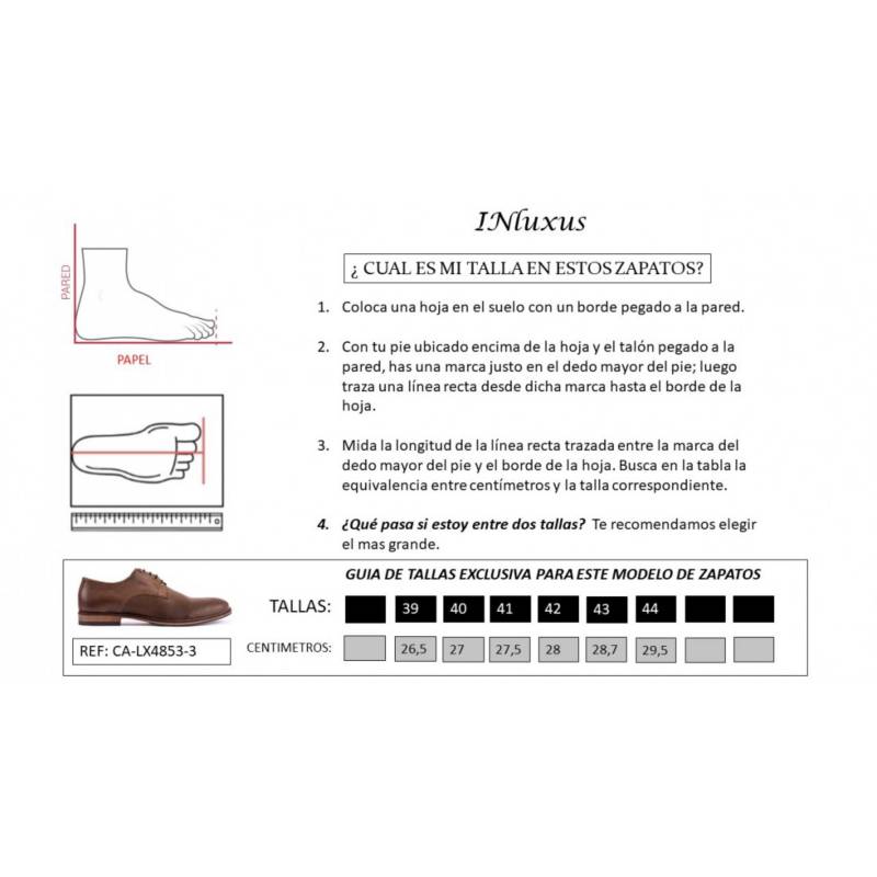 Tallas de discount zapatos para hombre