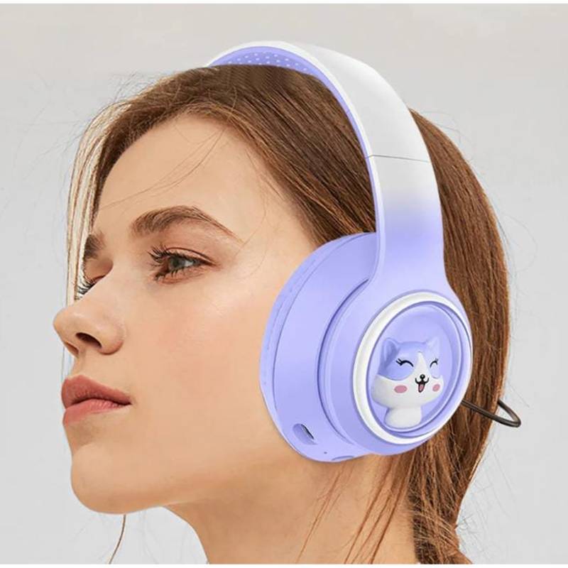 Audífonos de Diadema YO8 Over-Ear, Auriculares Bluetooth, Auriculares  Inalámbricos Diadema Bluetooth con Entrada USB y Micro SD, Manos Libres, Moda de Mujer