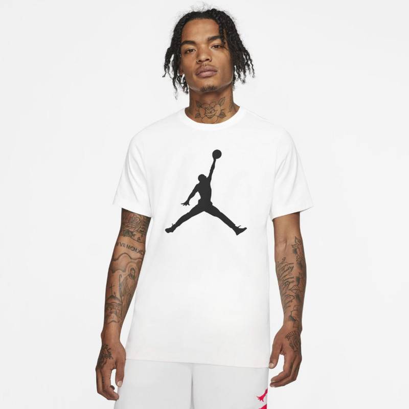 Jordan JUMPMAN CREW - Camiseta básica - white/black/blanco 
