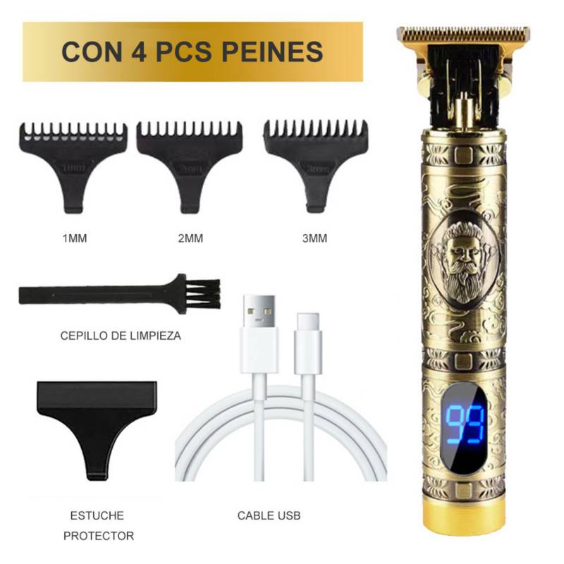 VGR Cortadora de pelo, kit profesional de corte de pelo para hombres, cable  USB/inalámbrico recargable recortadora de pelo con pantalla LED, modelo