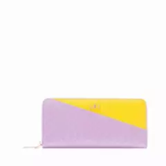 MARIO HERNANDEZ - Billetera marcia textura lila amarillo Sarah