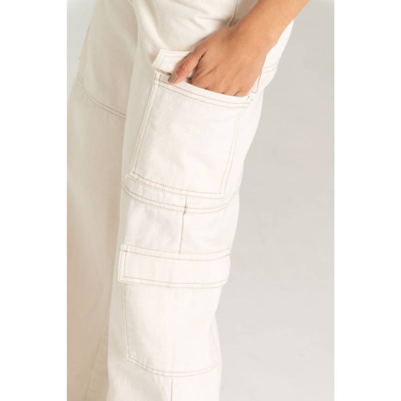 Pantalon cargo ragged blanco RAGGED