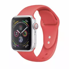 GENERICO - Pulso Deportivo en Silicona para Apple Watch de 42 a 44mm - Rojo