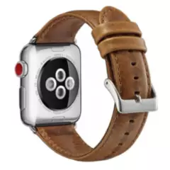 GENERICO - Pulso Elegante en Cuero para Apple Watch de 38 - 41mm - Color Café