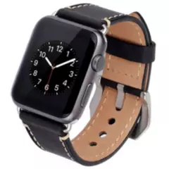 GENERICO - Pulso Elegante en Cuero para Apple Watch de 38 - 41mm - Color Negro