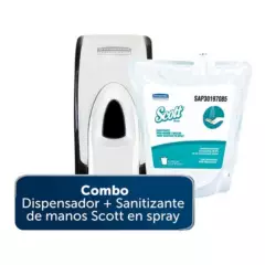SCOTT - Combo Dispensador+sanitizante Manos Scott En Spray X 400ml