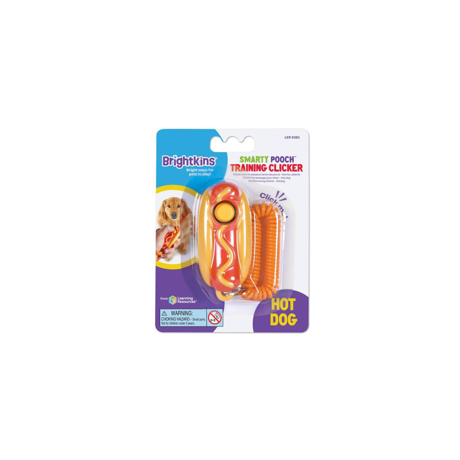 BRIGHTKINS Smarty Pooch Hot Dog Dog Training Clicker 