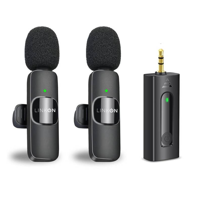 Microfono Inalambrico Solapa 2x1 Linkon Iphone Tipo C - Negro