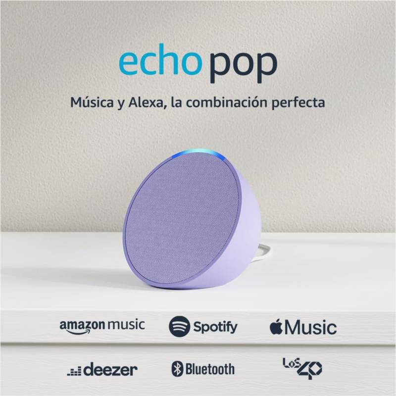 Altavoz Inteligente  Echo Pop Green, color Lavanda