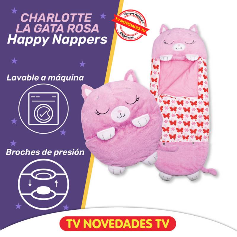 Saco de dormir para niños happy nappers Gato Rosa HAPPY NAPPERS