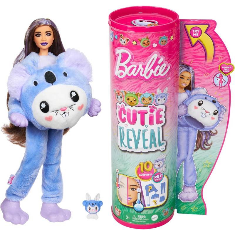 Barbie Cutie Reveal Con Disfraz De Oso Y 10 Sorpresas – Poly Juguetes