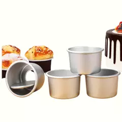 GENERICO - Moldes aluminio cupcake mini tortas x4 desmontable