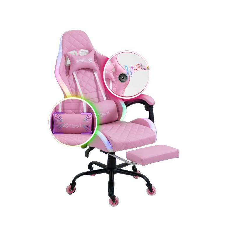 🌸 La silla gamer rosa DEFINITIVA con altavoces 💖 SILLA GAMING