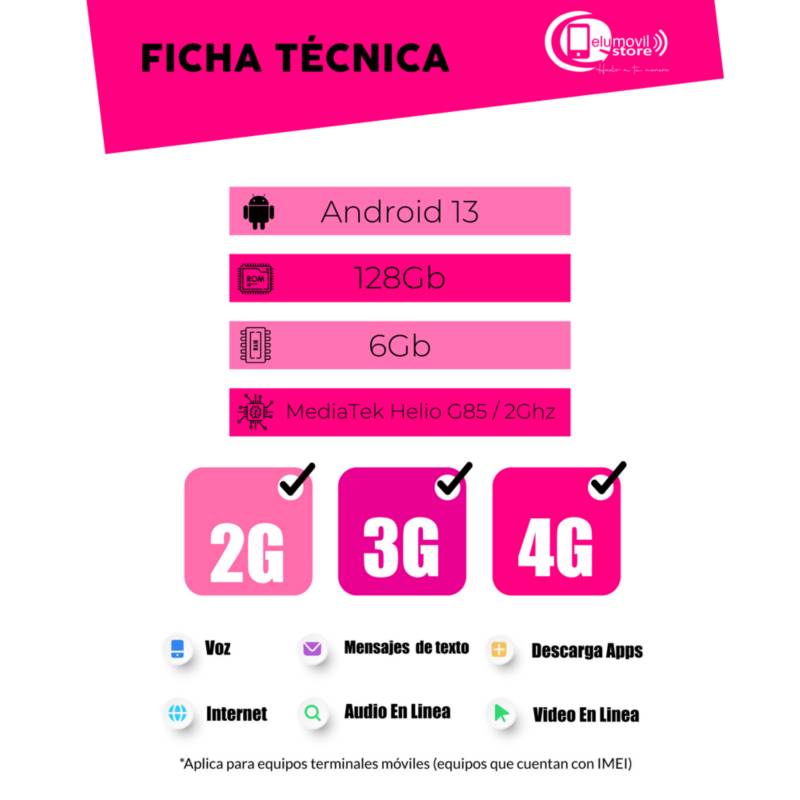 Celular OPPO A58 128GB Negro