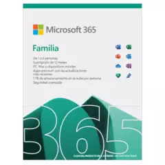 MICROSOFT - Microsoft Office 365 Familia 6 Usuarios 12 meses Onedrive Word Excel