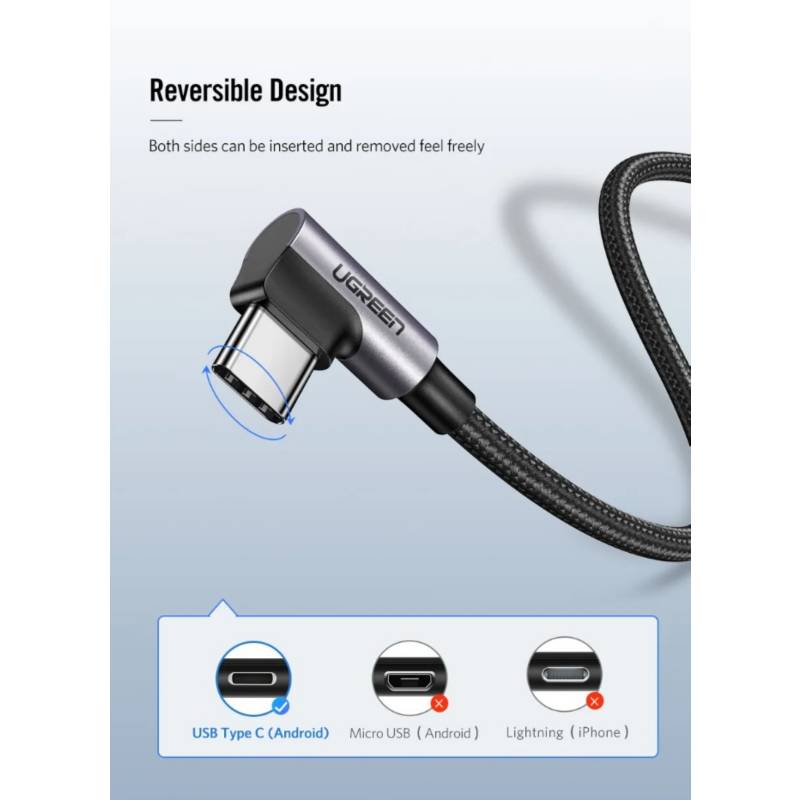 Cable USB a USB-C UGREEN en Ángulo 1m