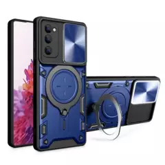 GENERICO - Funda Prot Camara Con Soporte Compatible Samsung S20 Fe Azul