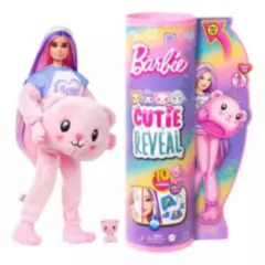 BARBIE - Muñeca Barbie Color Reveal Cutie Reveal - Oso Rosa