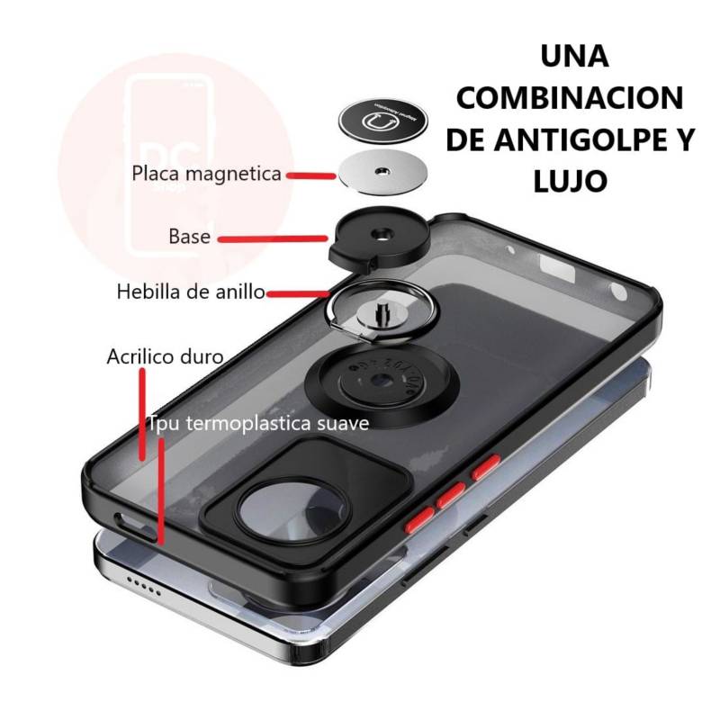 Funda Estuche Anti Golpes Mate Compatible Motorola G84 5G Negro GENERICO