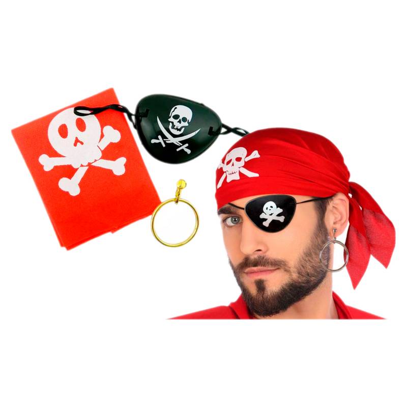 GENERICO Parche Pirata Halloween Accesorio Para Disfraz