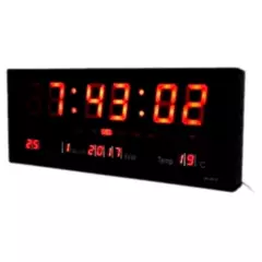 GENERICO - Reloj Pared Digital Led Alarma Calendario 36cm Temp  Fecha