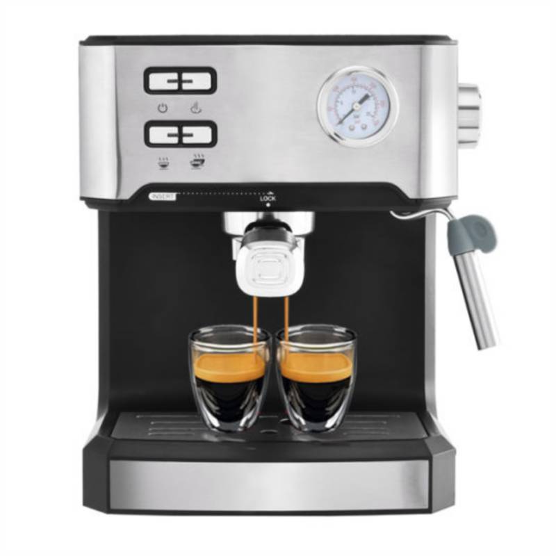 Máquina de café expreso de 20 bares, cafetera profesional de espresso con  espumador de leche, cafetera de café espresso de acero inoxidable, máquina