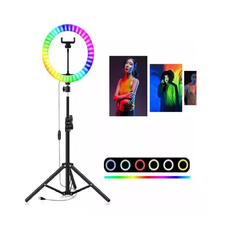 Aro de Luz RGB (45 cm) + Tripode para selfie