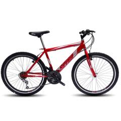 ATILA - Bicicleta todoterreno rin 26 18 cambios rojo